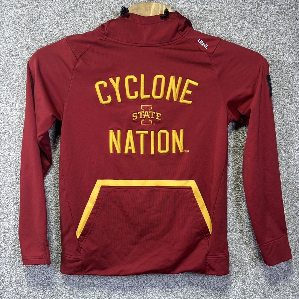 UNRL Iowa State Cyclones Hoodie Sweatshirt Mens Small Red NCAA Football Pullover